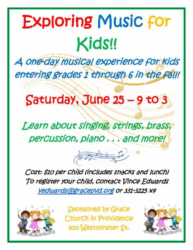 Sunday School Year-End Picnic: Attention Grace Church families with kids (whether or not you are currently attending Sunday School)!