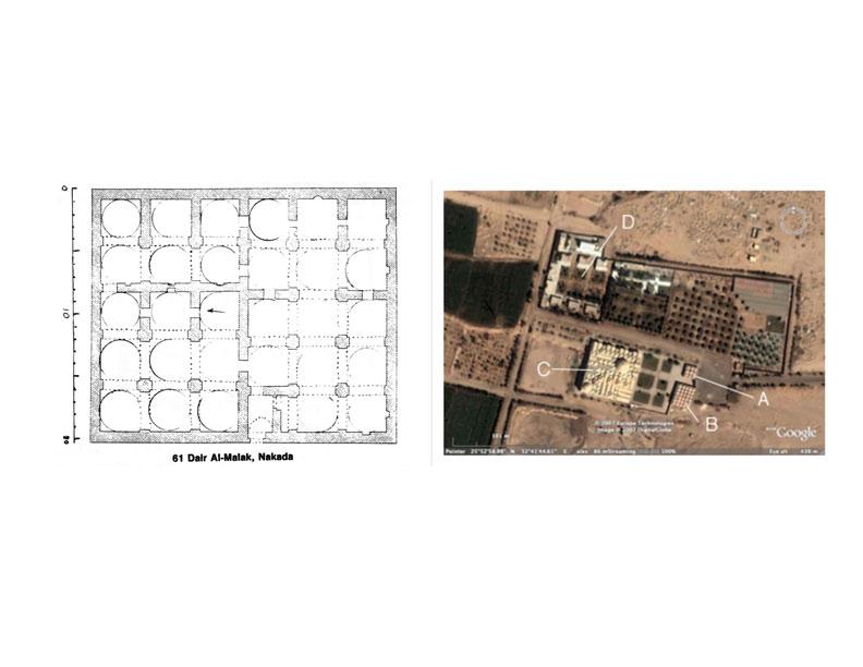 36 Deir al-malak, The Monastery of Archangel Michael. Floor plan of south church (left).
