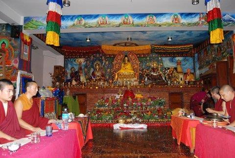 Our meditation and teaching sessions will be held at Byoma Kusuma Buddhadharma Centre in Bishalnagar, Kathmandu. Byoma Kusuma means Sky Flower in Sanskrit.