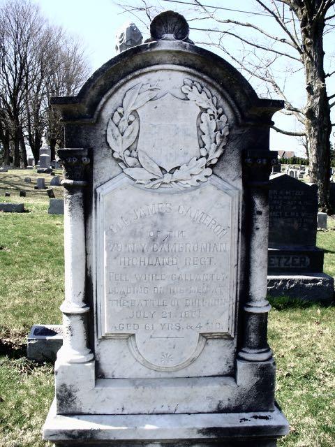30 Pennsylvanian killed in the Civil War. He died leading his men at the battle of First Manassas on July 21, 1861. He was buried in a hasty battlefield grave, interred with several other soldiers.