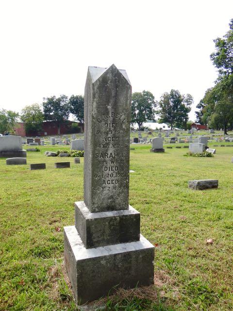 Farther back, in the very center of the cemetery, rests Charles Bell, who came to Lewisburg in a unique way. Bell had been a slave in Virginia and ran away to Canada on the Underground Railroad.