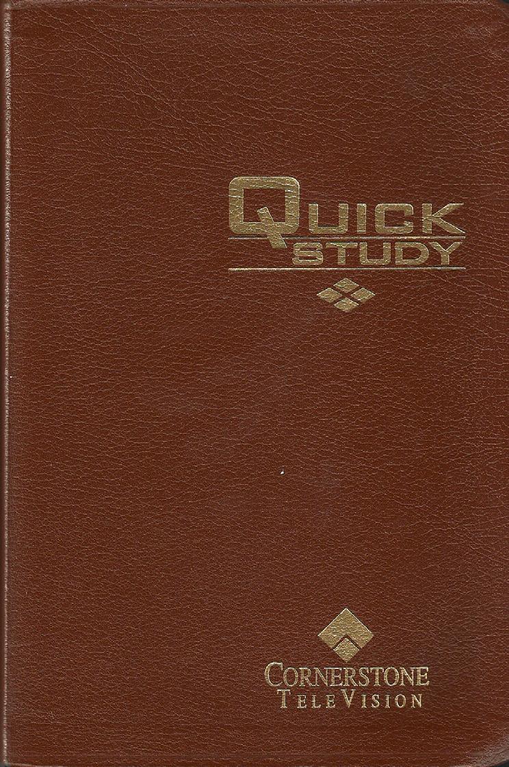 Order # Q12 Suggested Donation: Best Gift THE QUICK STUDY BIBLE includes daily study notes This beautiful leather-bound bible, comes