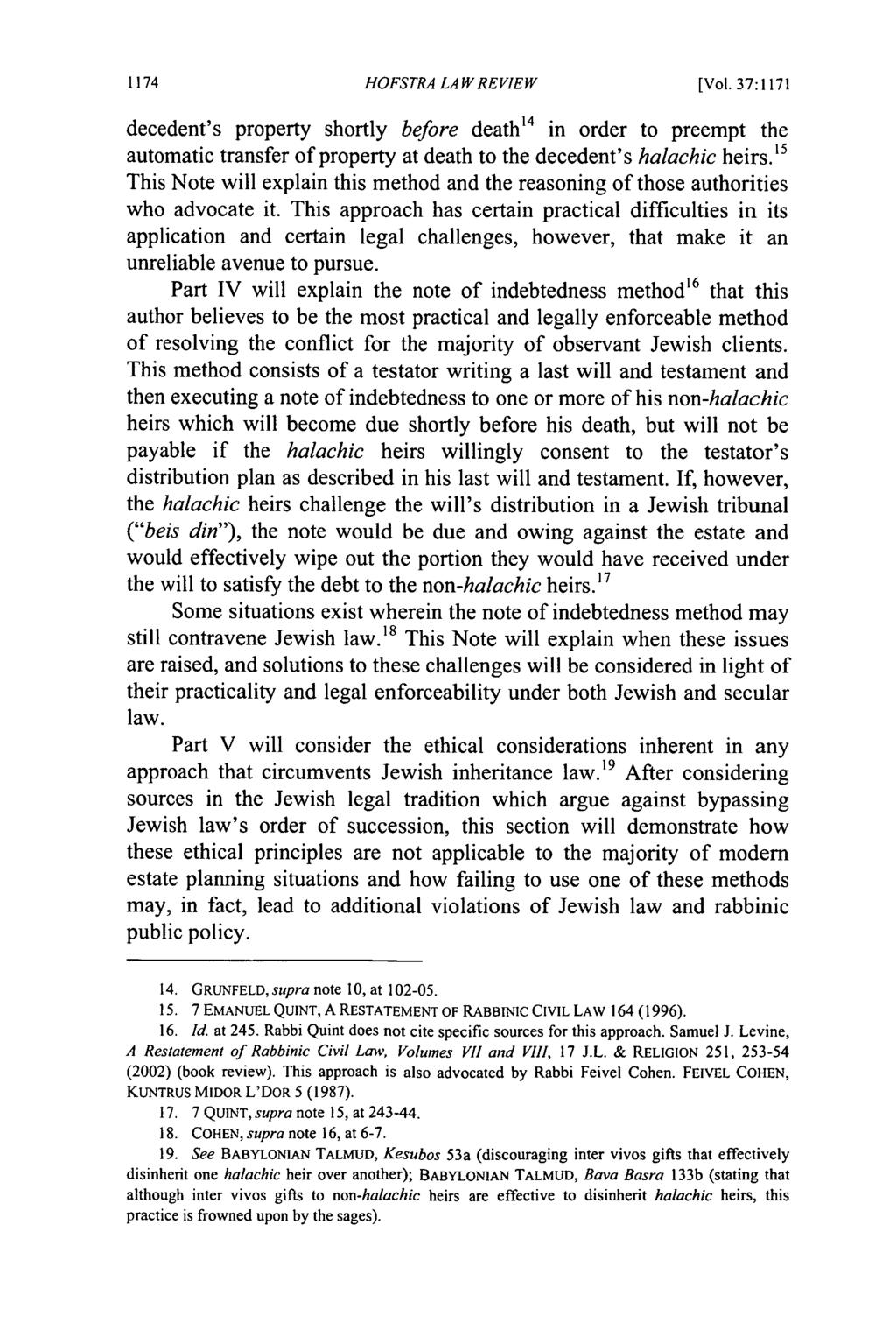 Hofstra Law Review, Vol. 37, Iss. 4 [2009], Art. 11 HOFSTRA LA W REVIEW [Vol.