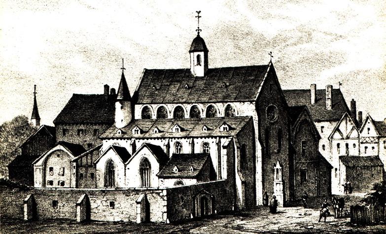 Engraving of the chapel exterior of Saint-Lazare, Paris. Courtesy St. Vincent de Paul Image Archive Online http://stvincentimages.cdm.depaul.