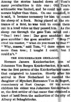 Fourth was Kathlyne Knickerbacker Viele. She was the daughter of Egbert Viele. Her work is the main focus of this report. The fifth player in this story was a local historian named Arthur James Weise.