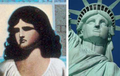 Several of the puzzles feature an iconic image for the city, and this one resembles the Statue of Liberty.
