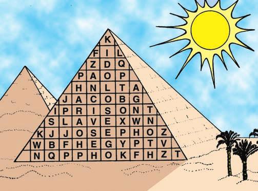 Do this puzzle. 2.10 Look for the hidden words buried in the pyramid below.