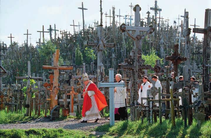 The Hill of Crosses, September 7, 1993 By Thomas Szlukovenyi I reached Lithuania s Hill of Crosses near the city of Siauliai two hours before the pope was due to arrive there.