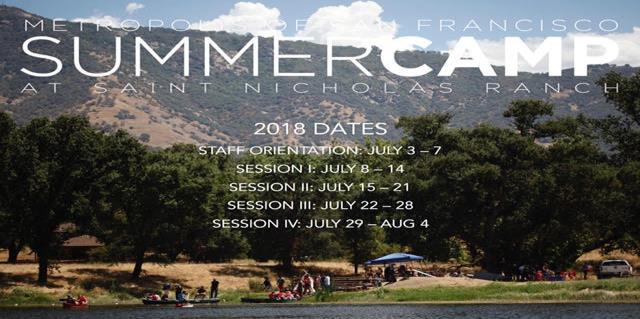 Metropolis Summer Camp 2018 Dates Announced Greetings Reverend Clergy and Youth Workers, I am happy to announce the dates for Summer Camp 2018!