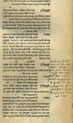 311. Rashba Responsa, First Edition - Bologna, 1539 - Signature and Glosses of Rabbi Bezalel Ronsburg Responsa, by the Rashba (Rabbeinu Shlomo ben Aderet). Bologna, 1539. First edition.
