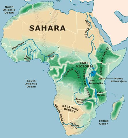 THE GOLD-SALT TRADE The dry Sahara Desert occupies much of North Africa.