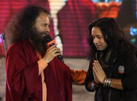 As participants from around the world gathered on the banks of the River Ganga, they were ecstatic at the appearance of renowned Bollywood drummer, Sivamani and famed Sufi vocalist, Kailash Kher,