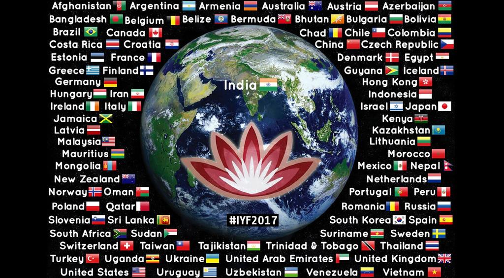 101 Countries Participate in the International Yoga Festival 2017 Ecuador Djibouti Ethiopia Grenada Fiji Guatemala