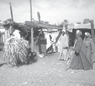 Nubian peasants living in Upper Egypt with conditions that have changed little through the centuries. Nubians are the modern descendents of the Ethiopians.