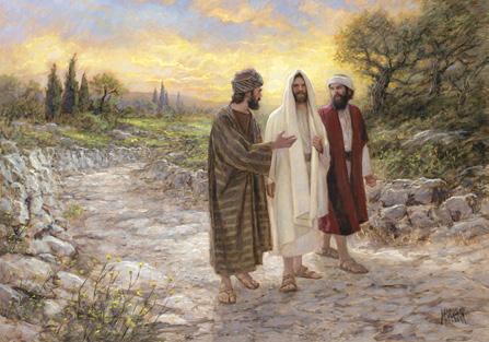 Kaks jüngrit Emmause teel Kleopas ja üks teine jünger kõndisid parasjagu Emmause teel, kui üks võõras nendega ühines. Nad ei tundnud oma uut kaaslast ära, kuid ühise õhtueine ajal murdis võõras leiba.