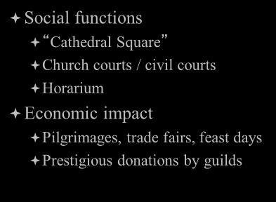 functions Cathedral Square Church courts / civil courts Horarium