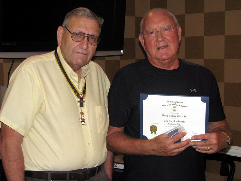 com Clark Installed as New Compatriot Secretary-Treasurer William H. Knisely Chapter President Ted St. Pierre installed Compatriot Harry G Clark Jr.