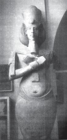 Fig. 5-10. Maat, the neter of truthfulness. This is a statue of Akhenaten in the Cairo Museum [Fig. 5-11]. Akhenaten was 14 1/2 feet tall, not counting his headdress.
