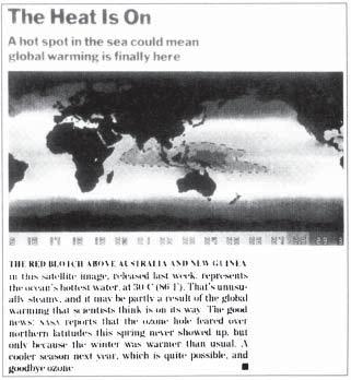 They knew about the ozone problem at least as far back as when Reagan was president. When the environmental agencies asked him, What will we do about this ozone problem?
