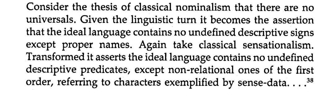 20 Quine and Analytic Philosophy as such linguistic proposals.
