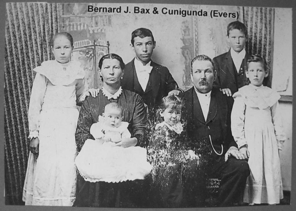 Below is a photo of Bernard and Cunigunda along with some of their children. Maria Catherine (1860-1886) married Henricus Joseph Boeckmann (1850-1921) and remained in Koeltztown.