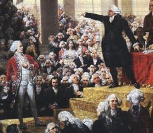 La nuit du 4 aout August 4, 1789 = voted to end privileges: nobles