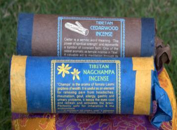 Incense, Tibetan Sandalwood: Sandalwood is said to have a calming effect that is useful in meditation.