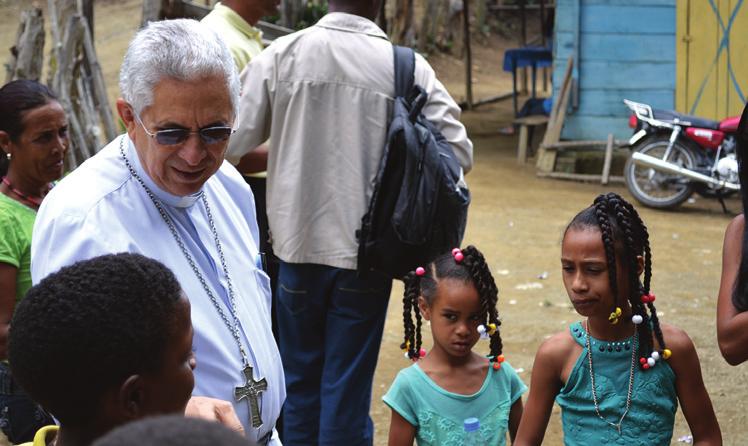 Clean Water for Poor Rural Communities Project 1484 Bishop José Grullon Estrella speaks with village children about their lack of water. Help Now!