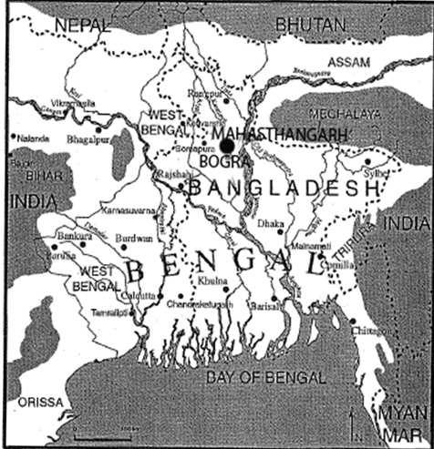 Central Place Aspects in Archaeology: A Study of Archaeological Site in Mahasthangarh, Bangladesh 31 Figure 1: Map of Bangladesh, Photo: First Interim Report 1993-1999 Figure 2: Location of