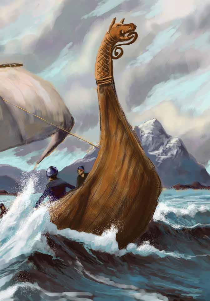 Viking longships were not enclosed. They had large square sails.