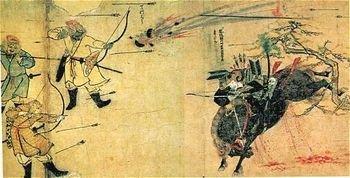 Postclassical Japan The Samurai Suenaga facing Mongols, during