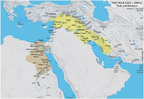 Mesopotamia, parts of modern-day Iran and Syria, and possibly parts of Anatolia and the