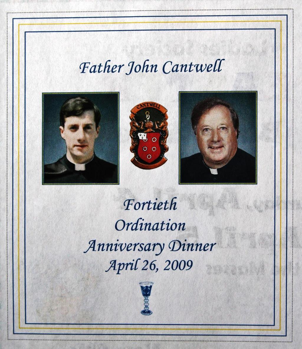 Father John J Cantwell s Fortieth Anniversary of Ordination Dinner