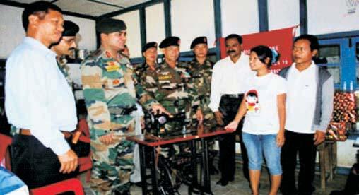 NE NEWS WSLE LETT TTER 7. Assam Rifles gifted sewing machine and equipment to Aspire School.