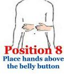 Position 9 is directly below the belly button, the spleen chakra.