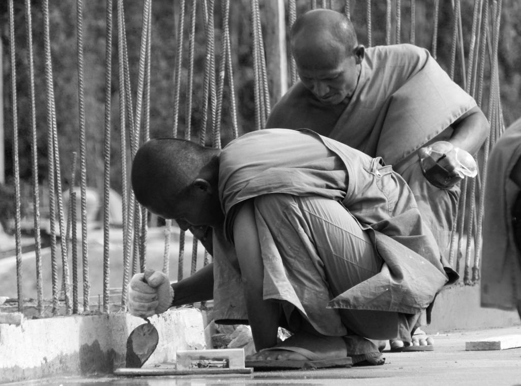 Take every opportunity to put effort into Dhamma practice. Don't be concerned whether it feels peaceful or not. The priority is to set the wheels in motion.
