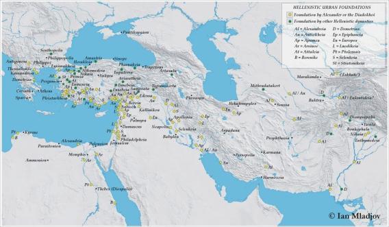 Accomplishments of the Hellenistic Kingdoms Urbanization building of cities and monumental