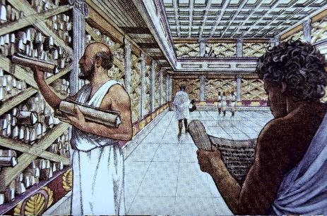 A Love of Books Library of Alexandria built by Ptolemy I (Soter) 700,000 volumes Library at