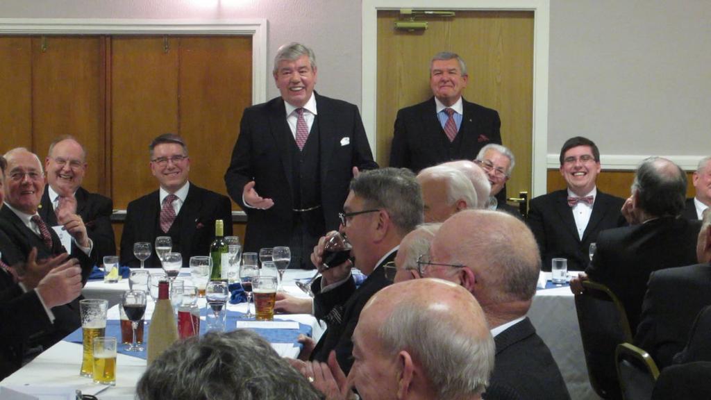 P A G E 3 Pilkington Lodge Hosts the Provincial Grand Master On a lighter note, Sir David also commented on the Father and Son relationship in the Lodge, that of the IPM, WBro.