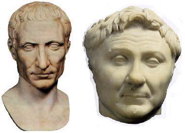 Roman civil war between Caesar and Pompey Former