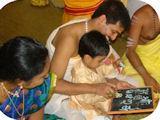 (10) Vidyarambha (Learning the alphabet) -Also referred to as aksharaabhyasa, -child is five years -teacher and