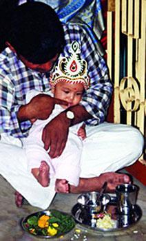 4.Jatakarma " welcomes the baby into the world.