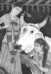 In Hindu imagery, Nandi is the sacred bull found at the entrance of many Hindu temples. Hinduism emerged during a time when people lived in agrarian societies.