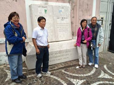 Later, we made a stop in Sant'Angelo d'alife to view the memorial that was erected in October, 2004, commemorating 59 who were killed from the 34 th Infantry Division.