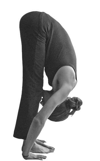 10. Uttanasana - Intense Forward Fold Physical posture: Step the right leg forward to meet the left, big toes touching. This is the same posture as #3.