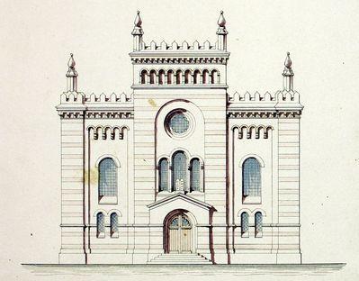 The architecture of Tallinn synagogue was also based on Romanic Style, or to be more exact on Rundbogenstil being popular in German architecture on the second half of the 19th century.