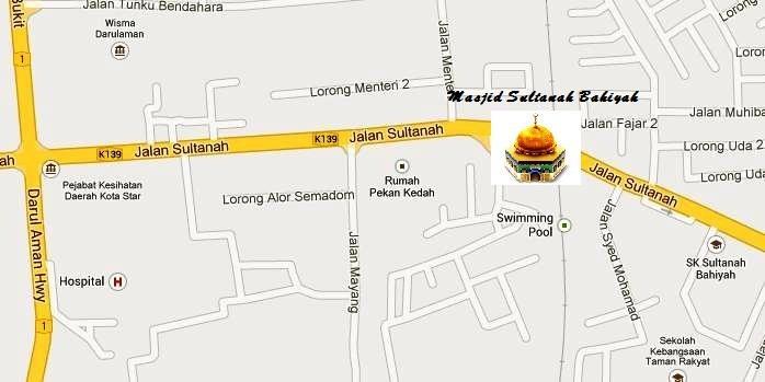 Sumber: https://maps.google.com/ Rajah 4.8 Peta lokasi Masjid Sultanah Bahiyah, Alor Setar Ahli jawatankuasa dipilih adalah daripada ahli kariah yang aktif berjemaah di masjid.
