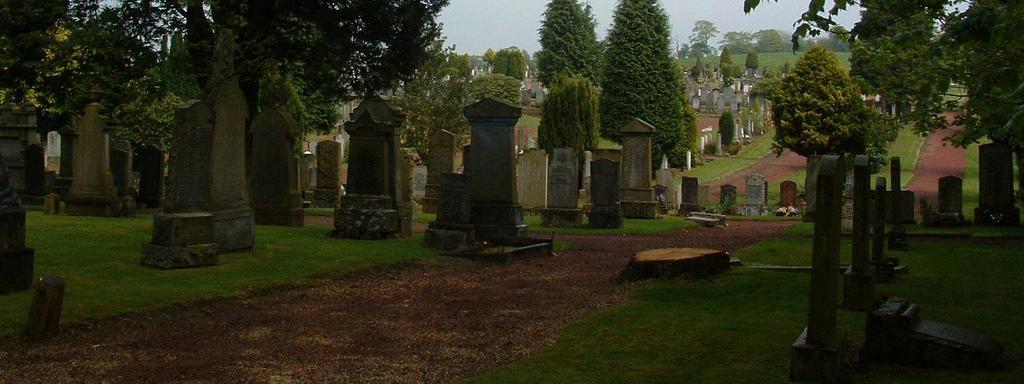 Cemetery is situated on Cumbernauld Road (A80)