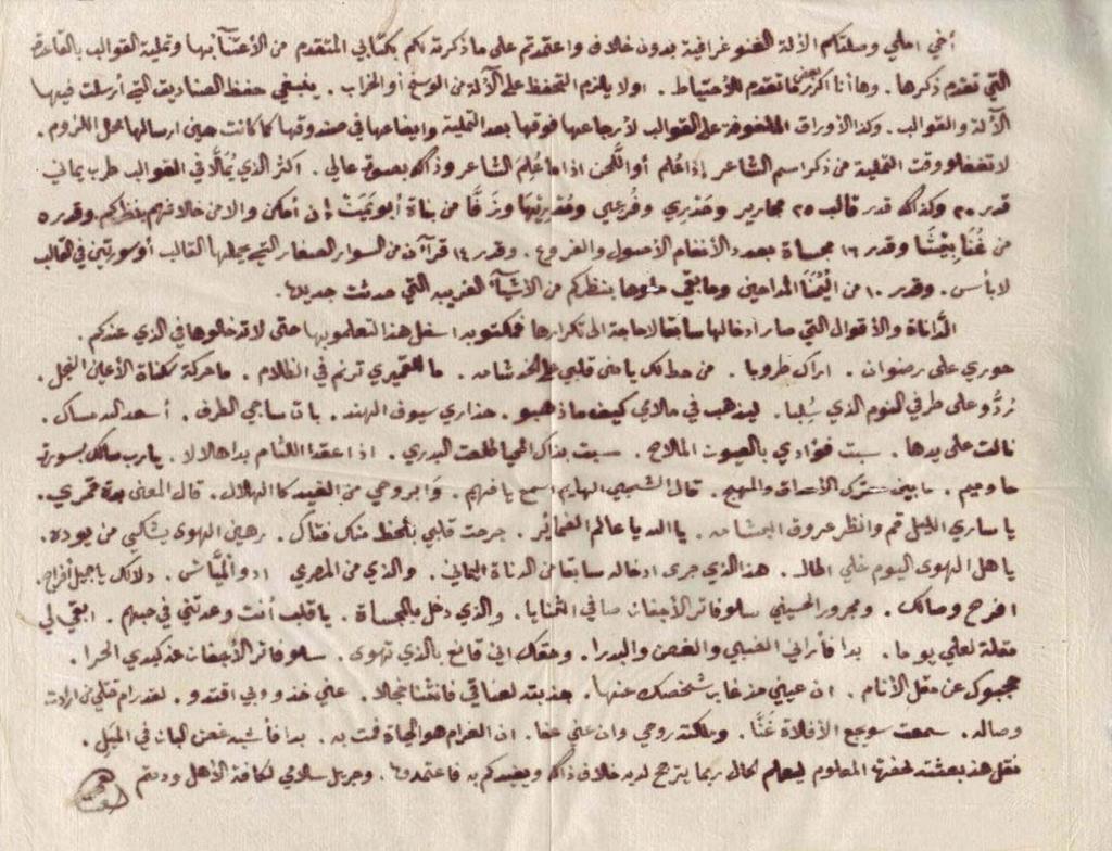 Copy of the instructions given by Muhammad Sa id Tag al-din in Batavia to his brother Gamal in Mekka, concerning the