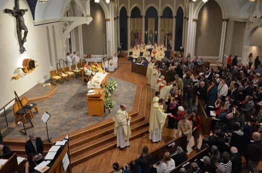 January 2016 A day and place of beauty 3 The Rededication Mass on December 9 was an event filled with beauty: the beauty of our community, the beauty of our church, and the beauty of the rites that